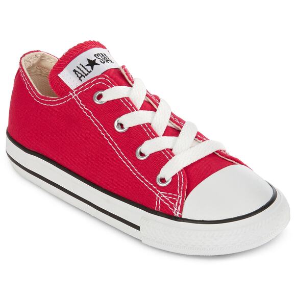 NWT Converse Kids Chuck Taylor Low Top Canvas Sneakers Red Toddler Size 9 - Picture 1 of 1